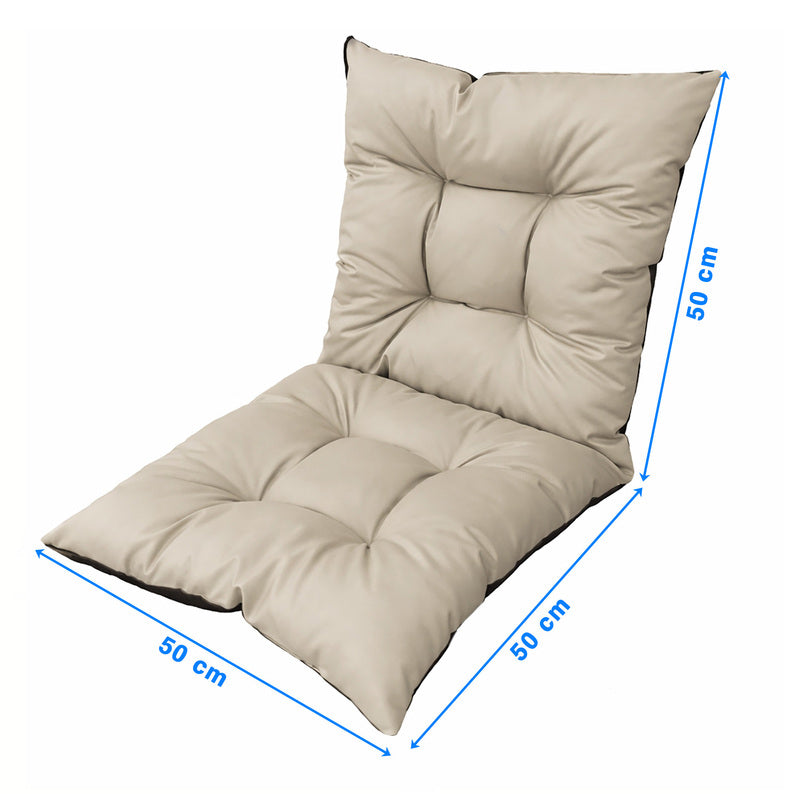 Coussin de chaise de jardin 50x50 assise et dossier, déperlant