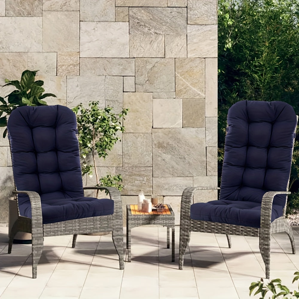 Coussin de chaise de jardin dossier haut 125 cm, réversible