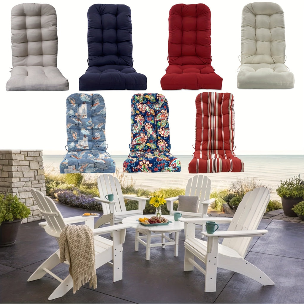 Coussin de chaise de jardin dossier haut 125 cm, réversible
