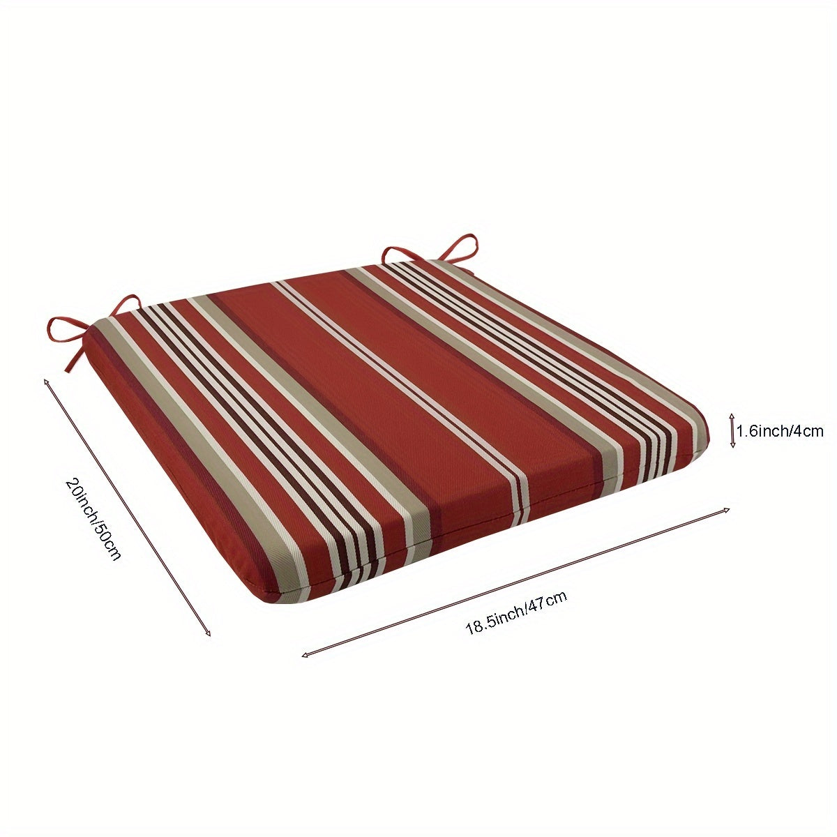 Coussin de chaise de jardin réversible 50 x 47 cm, 8 finitions