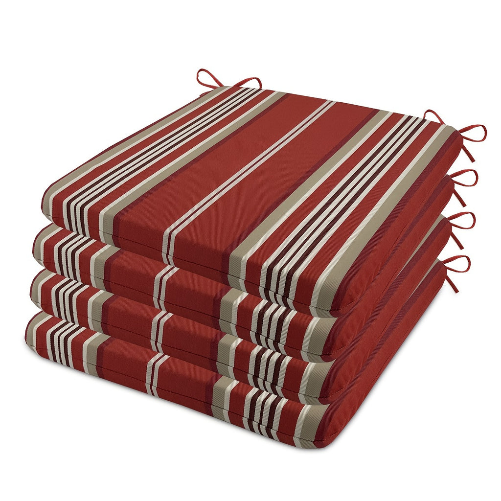 Rayures Rouges / Ensemble de 4 pièces 50*47*4cm