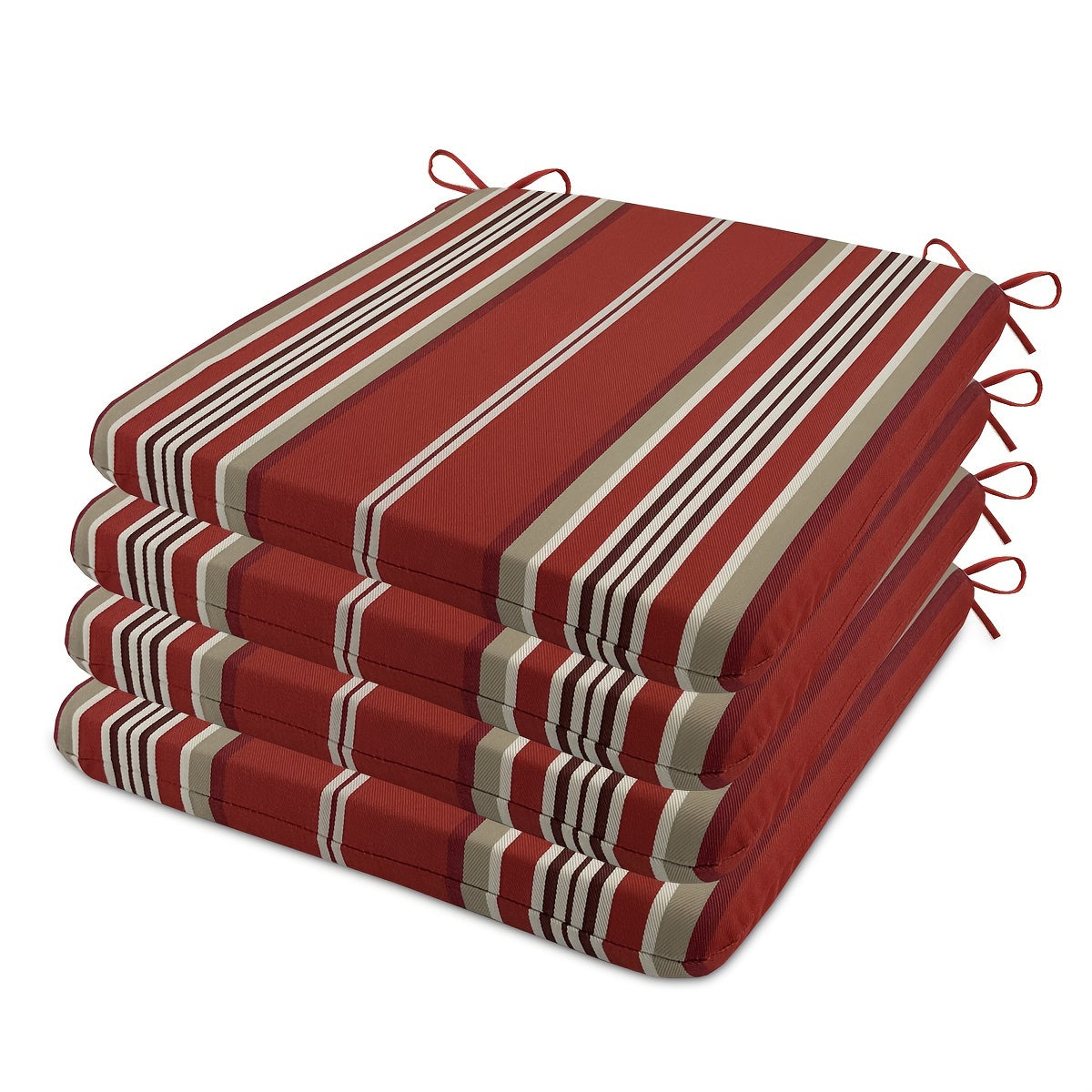 Rayures Rouges / Ensemble de 4 pièces 50*47*4cm