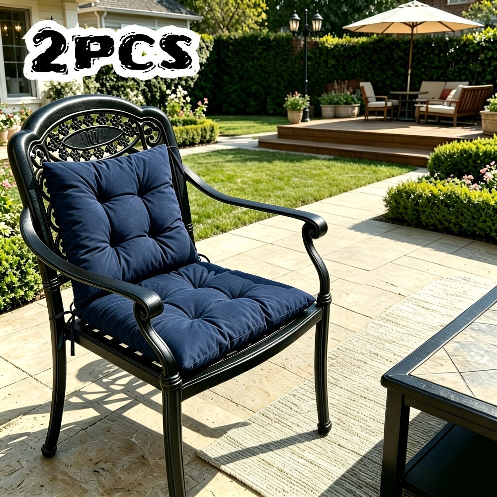 Coussin de chaise de jardin, lot de 2, huit coloris unis