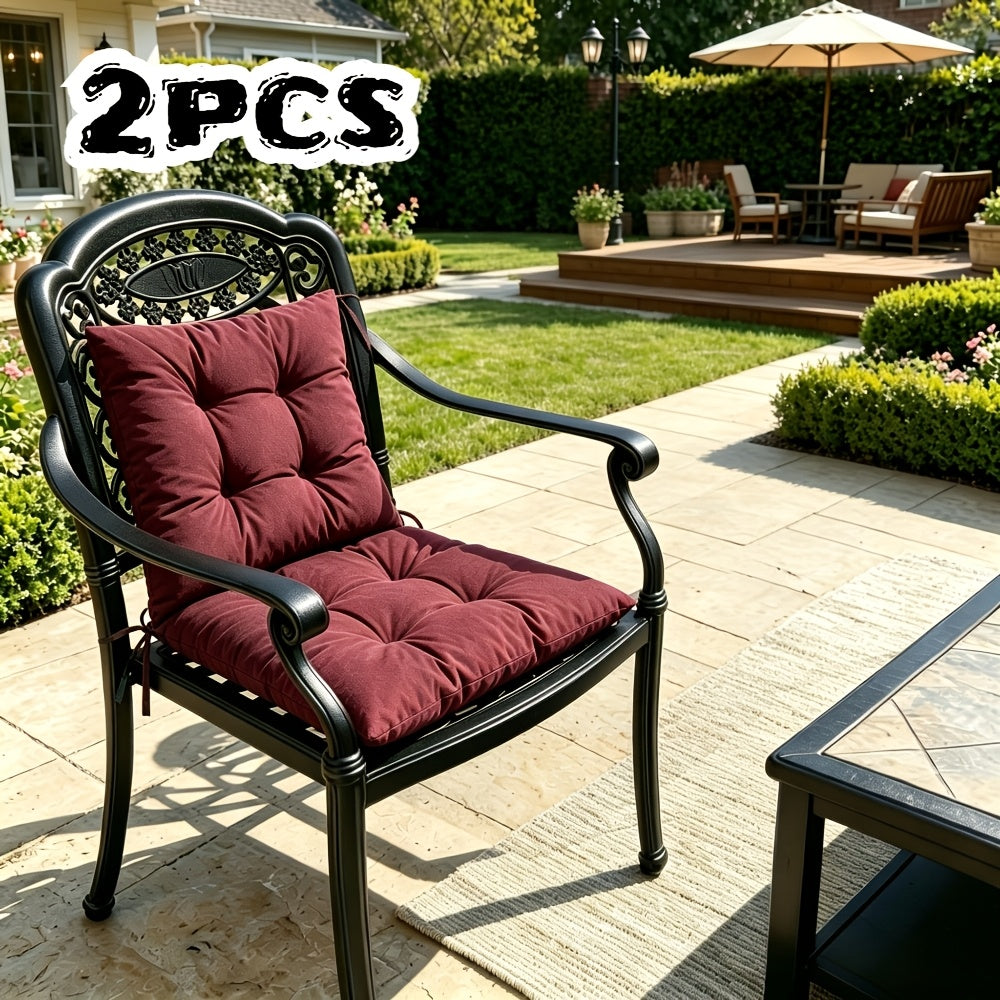 Coussin de chaise de jardin, lot de 2, huit coloris unis