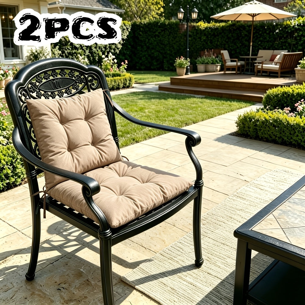 Coussin de chaise de jardin, lot de 2, huit coloris unis