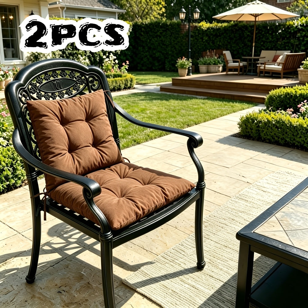 Coussin de chaise de jardin, lot de 2, huit coloris unis