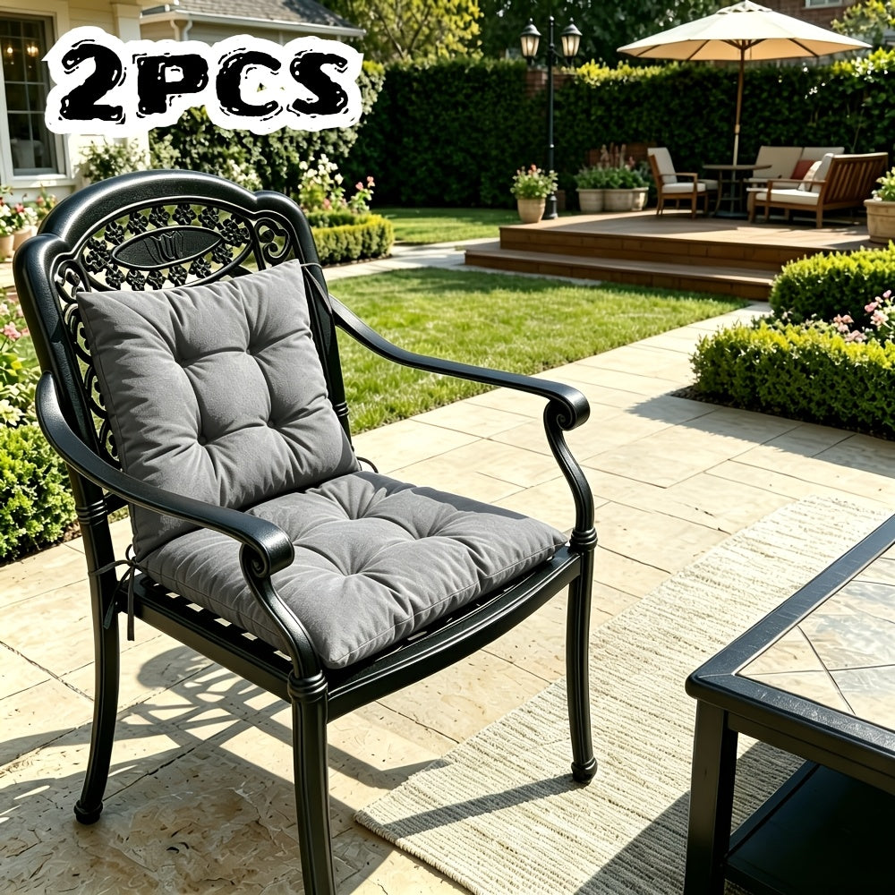 Coussin de chaise de jardin, lot de 2, huit coloris unis