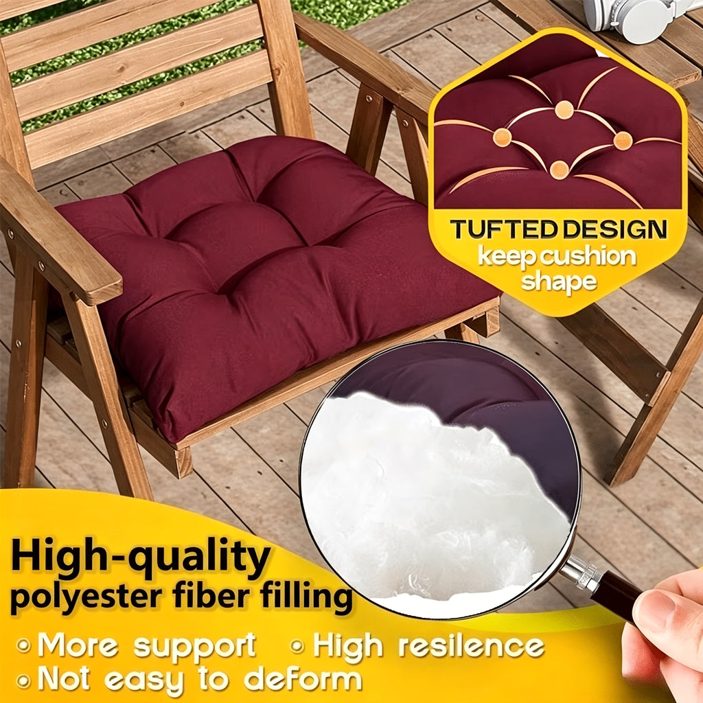 Coussin de chaise de jardin, lot de 2, huit coloris unis