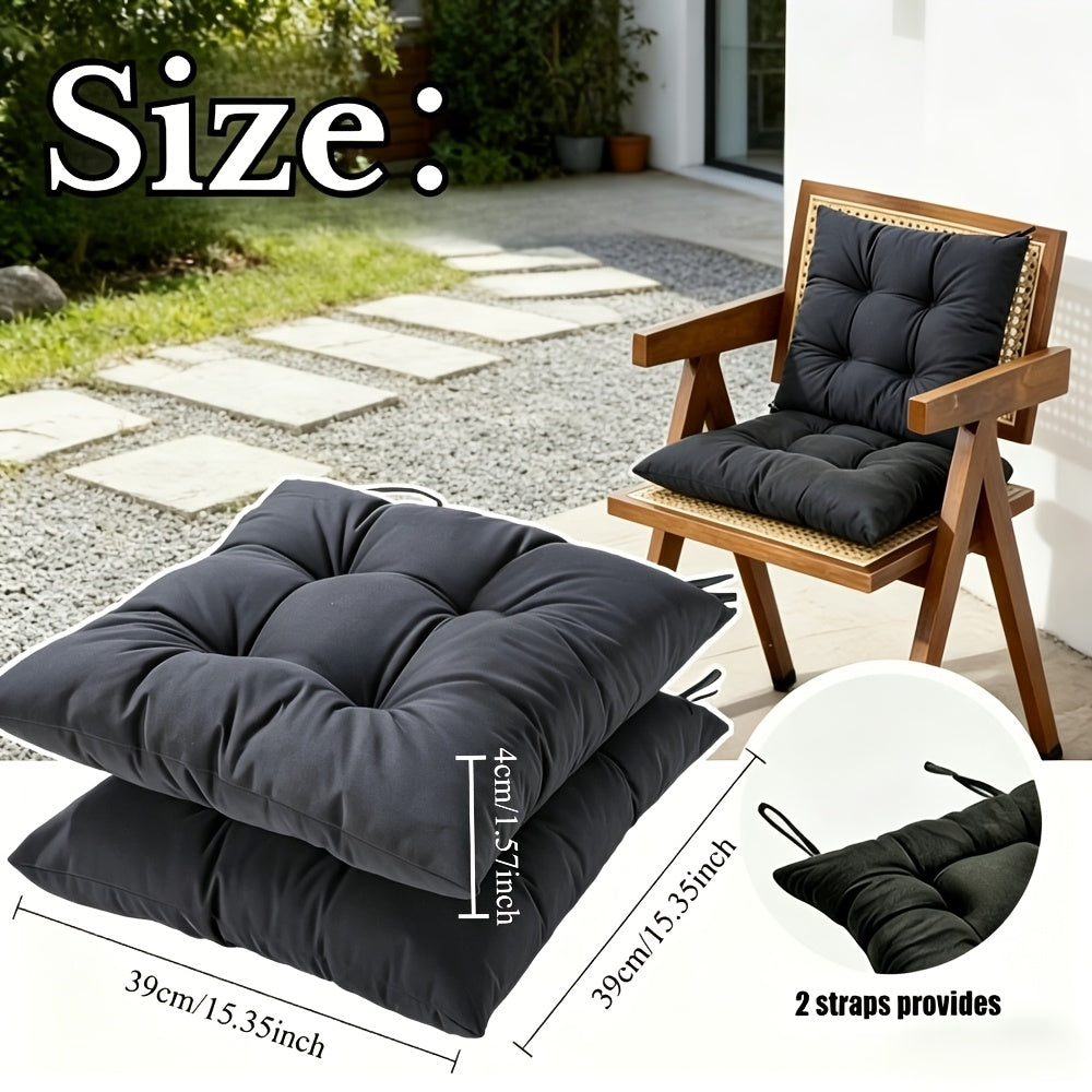 Coussin de chaise de jardin, lot de 2, huit coloris unis