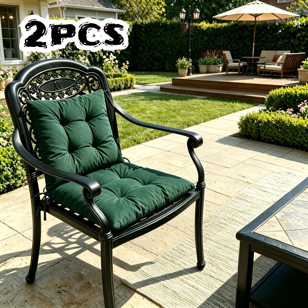 Coussin de chaise de jardin, lot de 2, huit coloris unis
