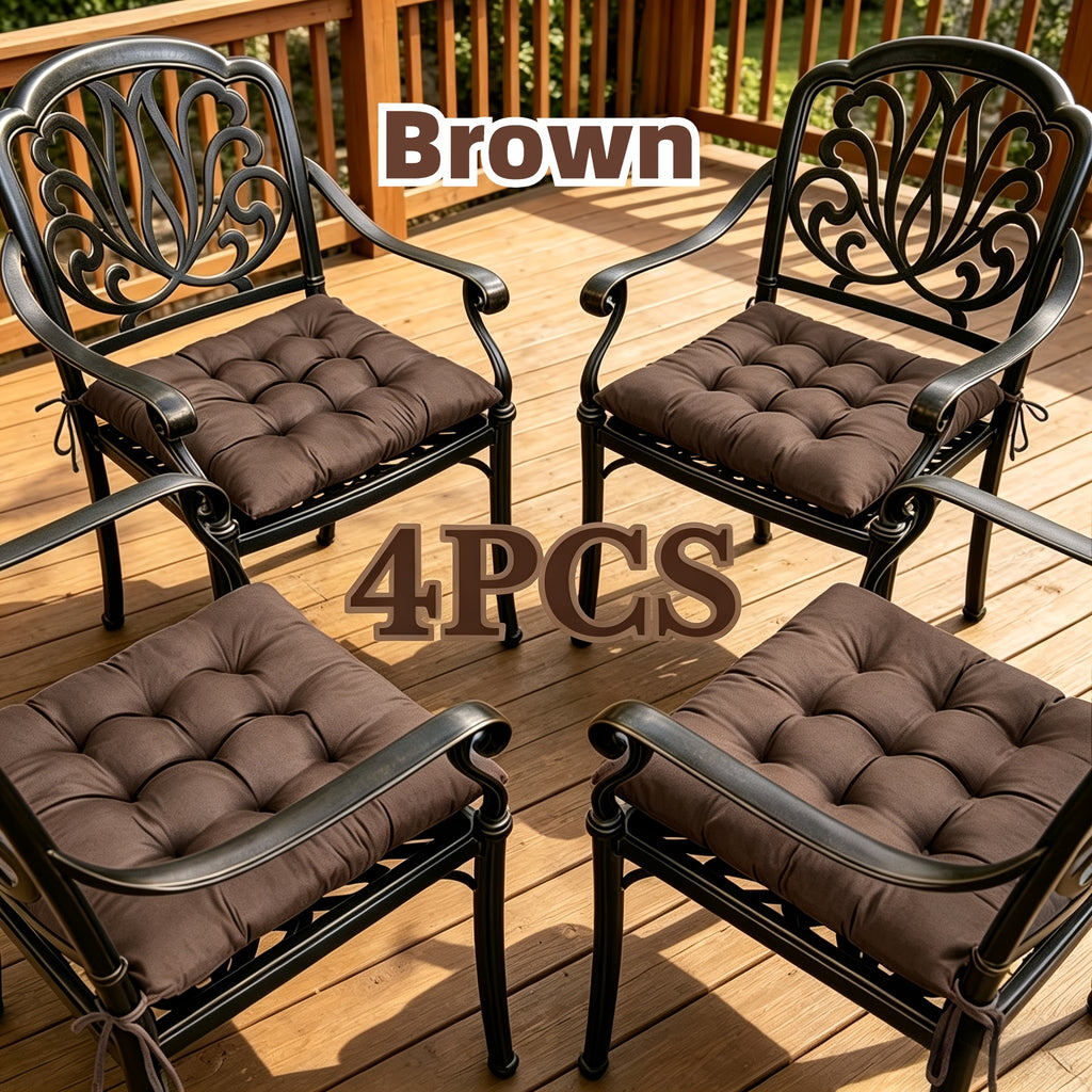 Coussin de chaise de jardin, lot de 4 en teintes sourdes