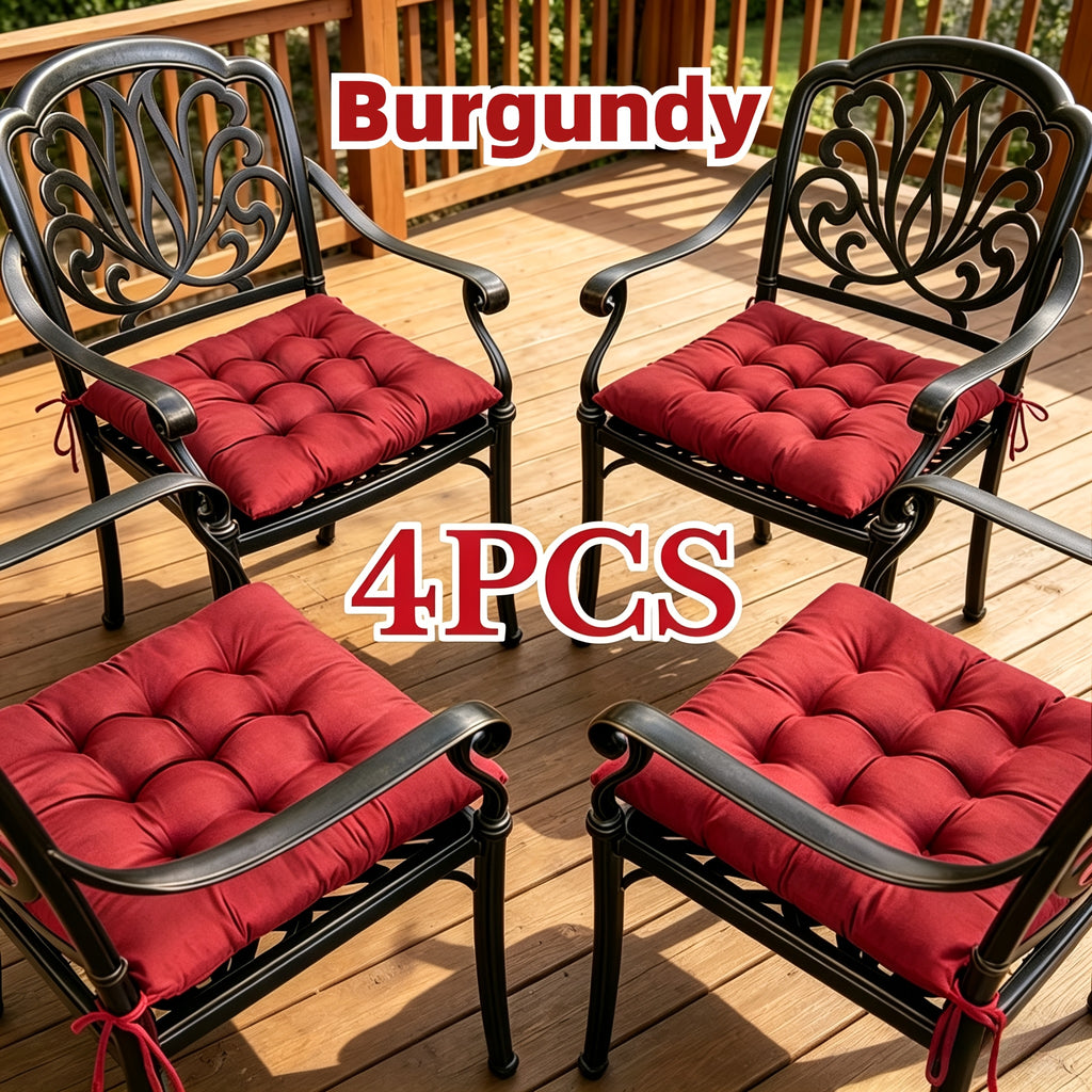 Coussin de chaise de jardin, lot de 4 en teintes sourdes