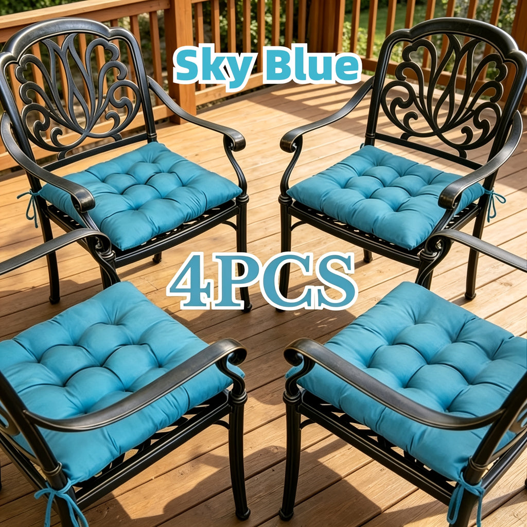 Coussin de chaise de jardin, lot de 4 en teintes sourdes