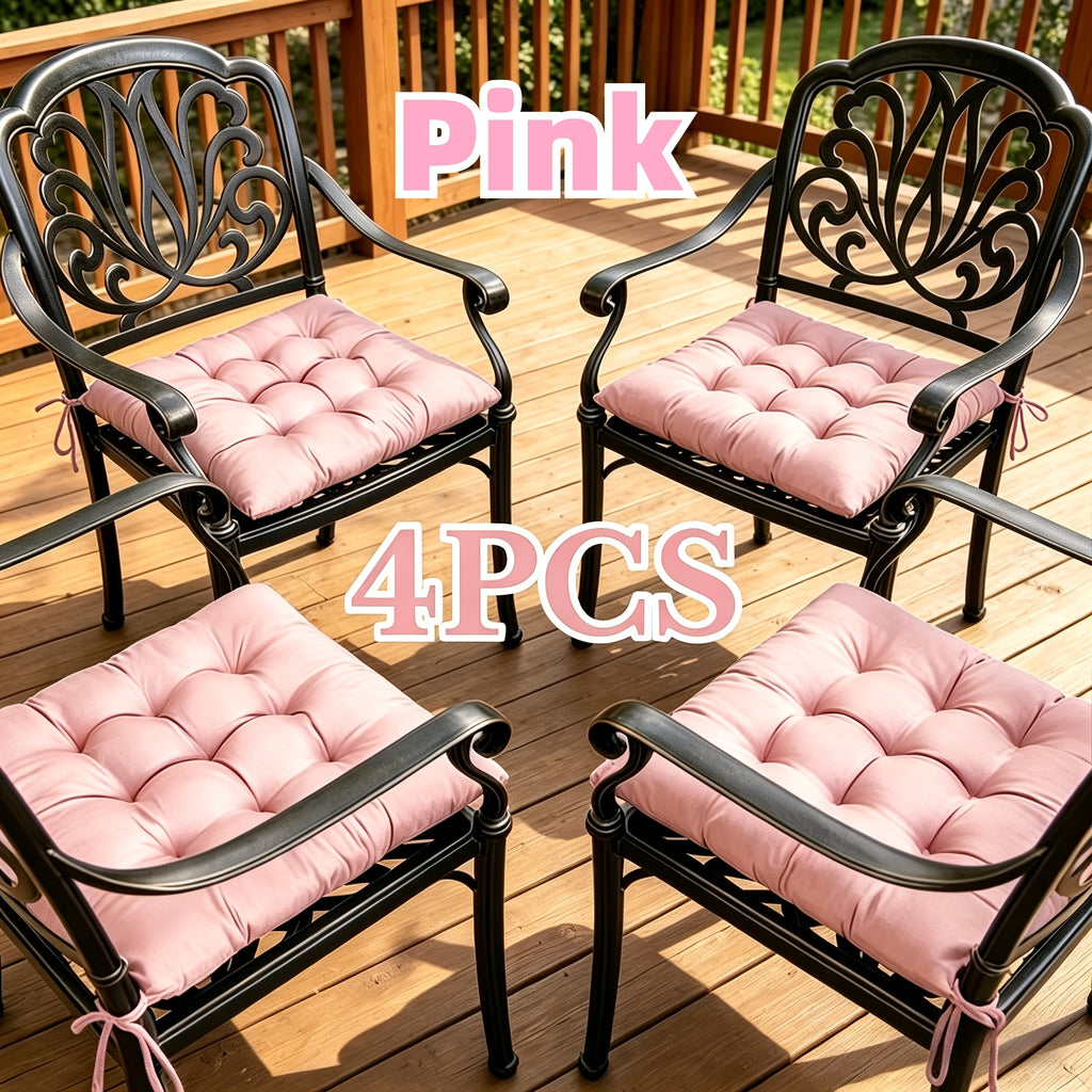 Coussin de chaise de jardin, lot de 4 en teintes sourdes