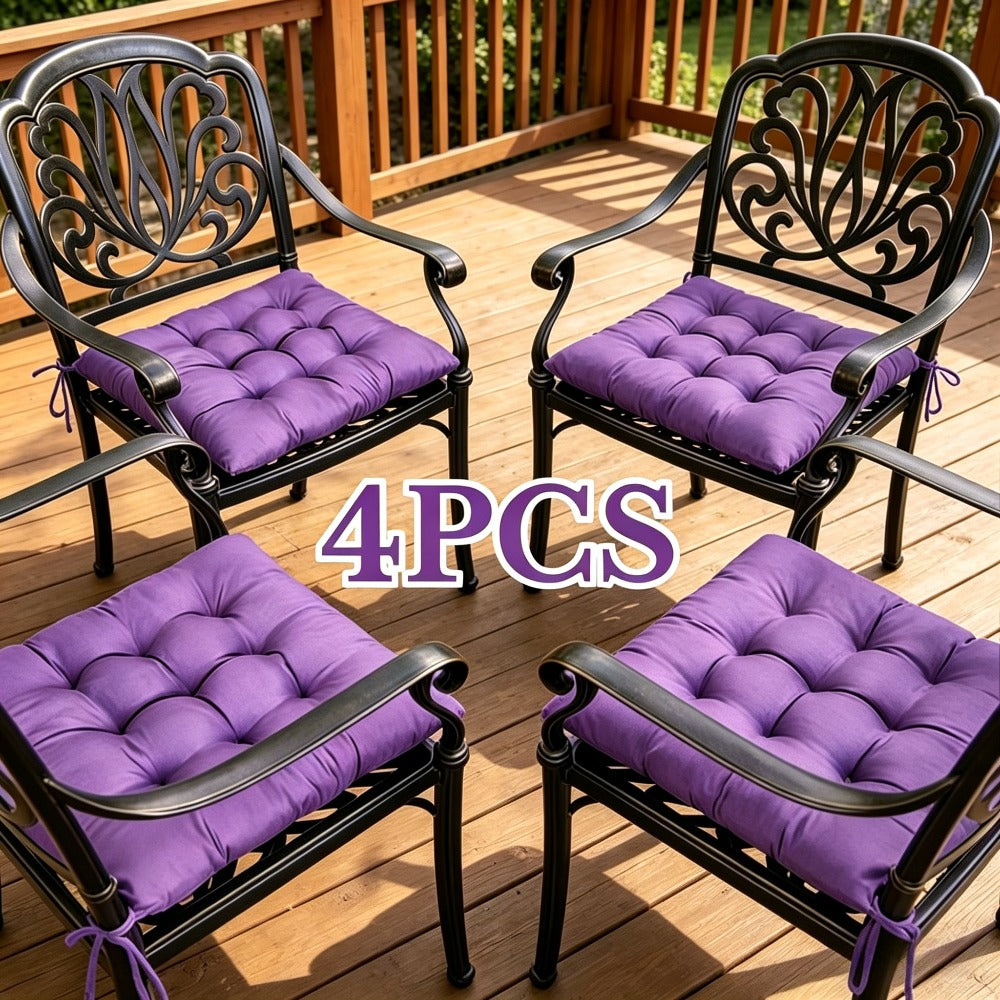 Coussin de chaise de jardin, lot de 4 en teintes sourdes