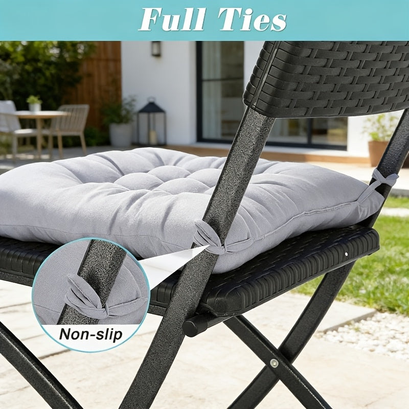 Coussin de chaise de jardin, lot de 4 en teintes sourdes