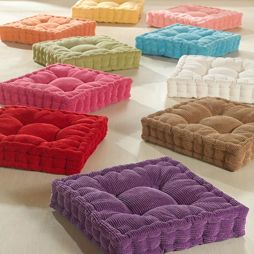 Coussin de chaise épais 38 cm capitonné, un rond un carré