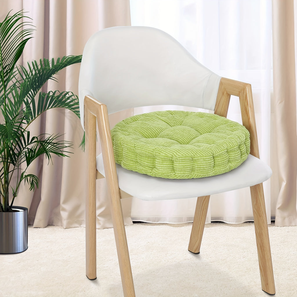 Coussin de chaise épais 38 cm capitonné, un rond un carré