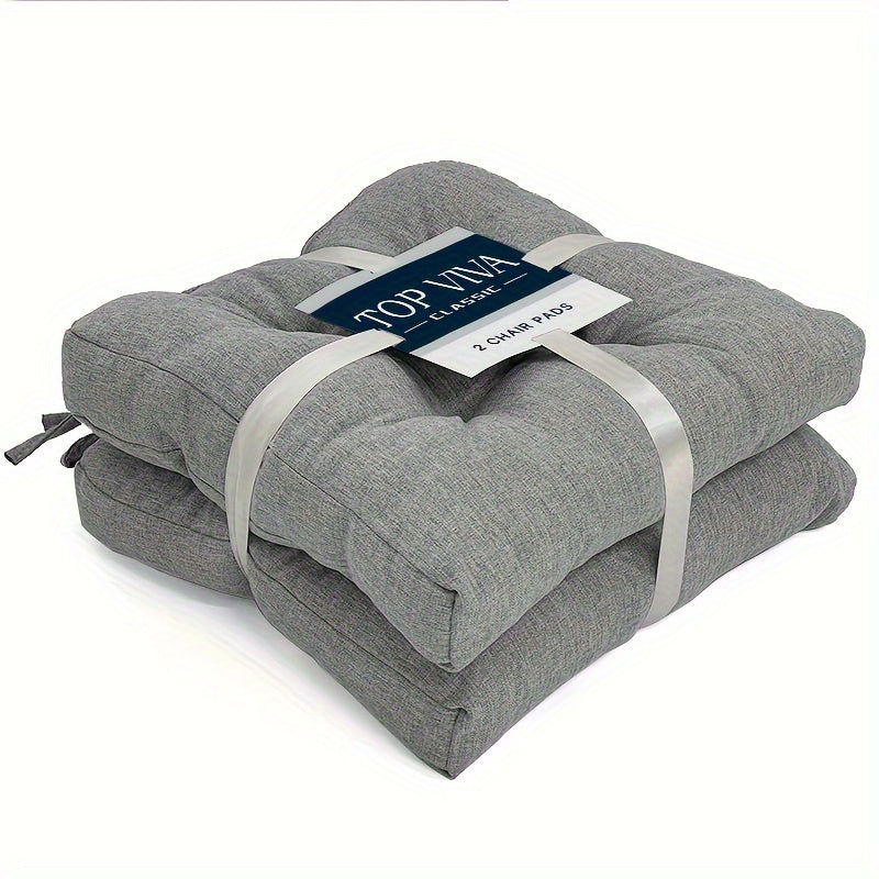 Coussin de chaise épais 39x39 cm, 8 cm de garnissage, lot de 2