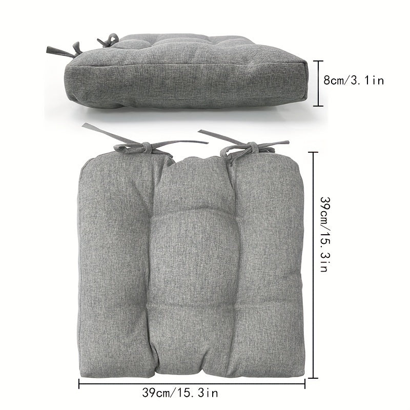 Coussin de chaise épais 39x39 cm, 8 cm de garnissage, lot de 2