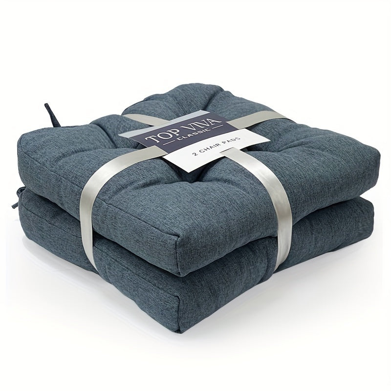 Coussin de chaise épais 39x39 cm, 8 cm de garnissage, lot de 2