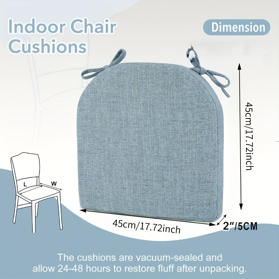 Coussin de chaise épais 45 x 45 x 5 cm antidérapant, lot de 4