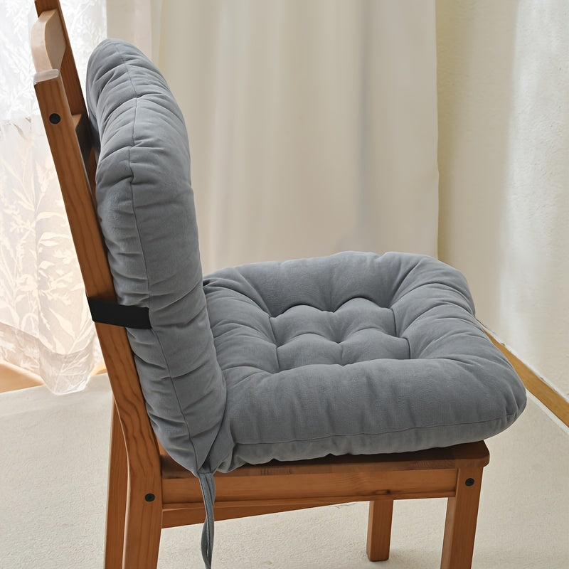 Coussin de chaise épais assise et dossier 45x80 cm, 3 teintes
