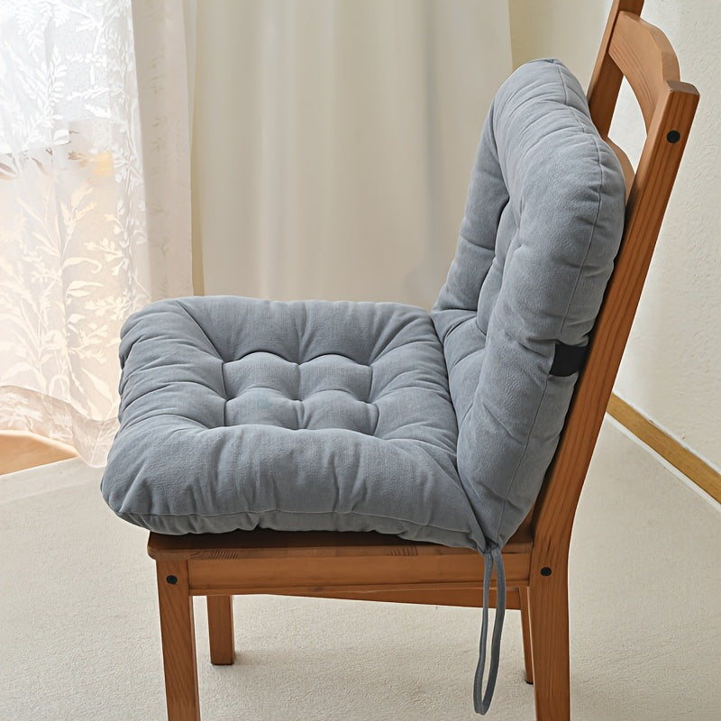 Coussin de chaise épais assise et dossier 45x80 cm, 3 teintes