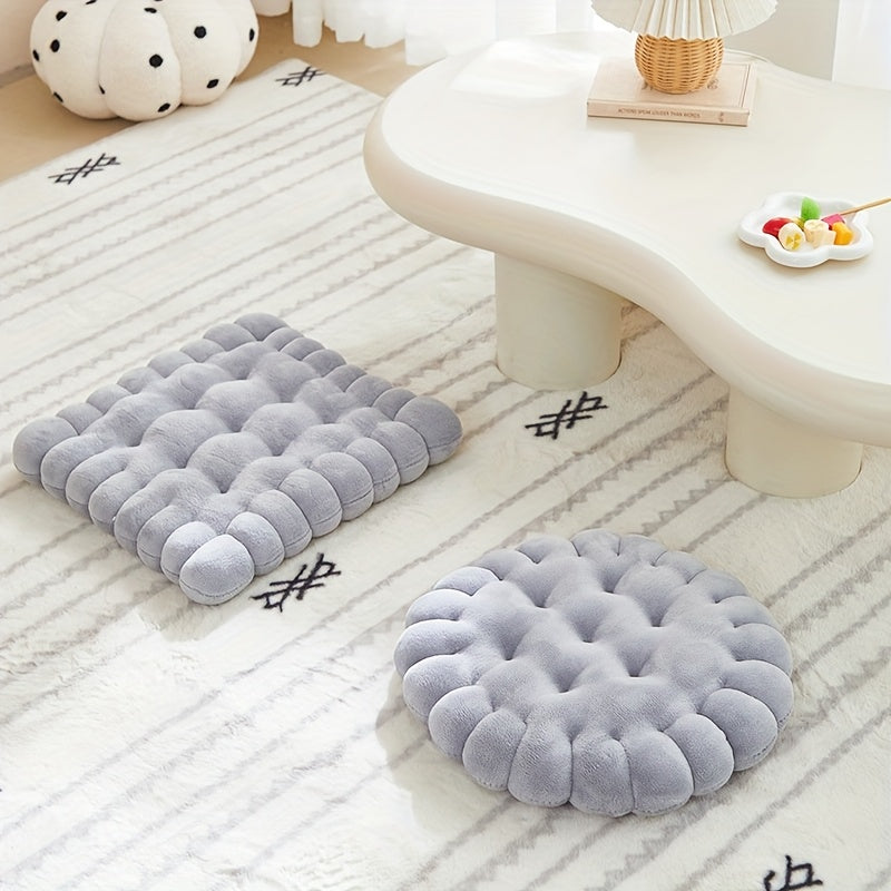 Coussin de chaise épais en forme de biscuit, rond ou carré