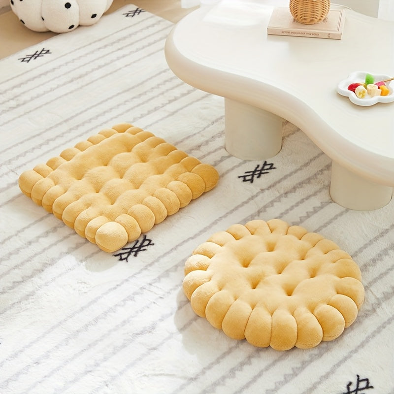 Coussin de chaise épais en forme de biscuit, rond ou carré
