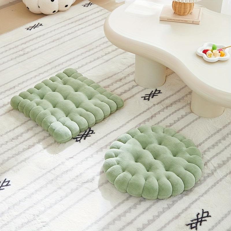 Coussin de chaise épais en forme de biscuit, rond ou carré