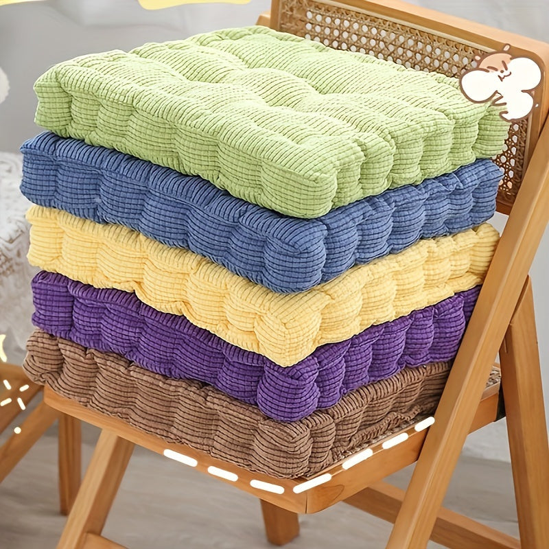 Coussin de chaise épais en maille côtelée maïs