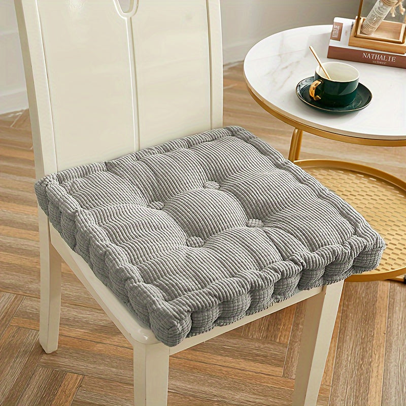 Coussin de chaise épais en maille côtelée maïs — vue 11