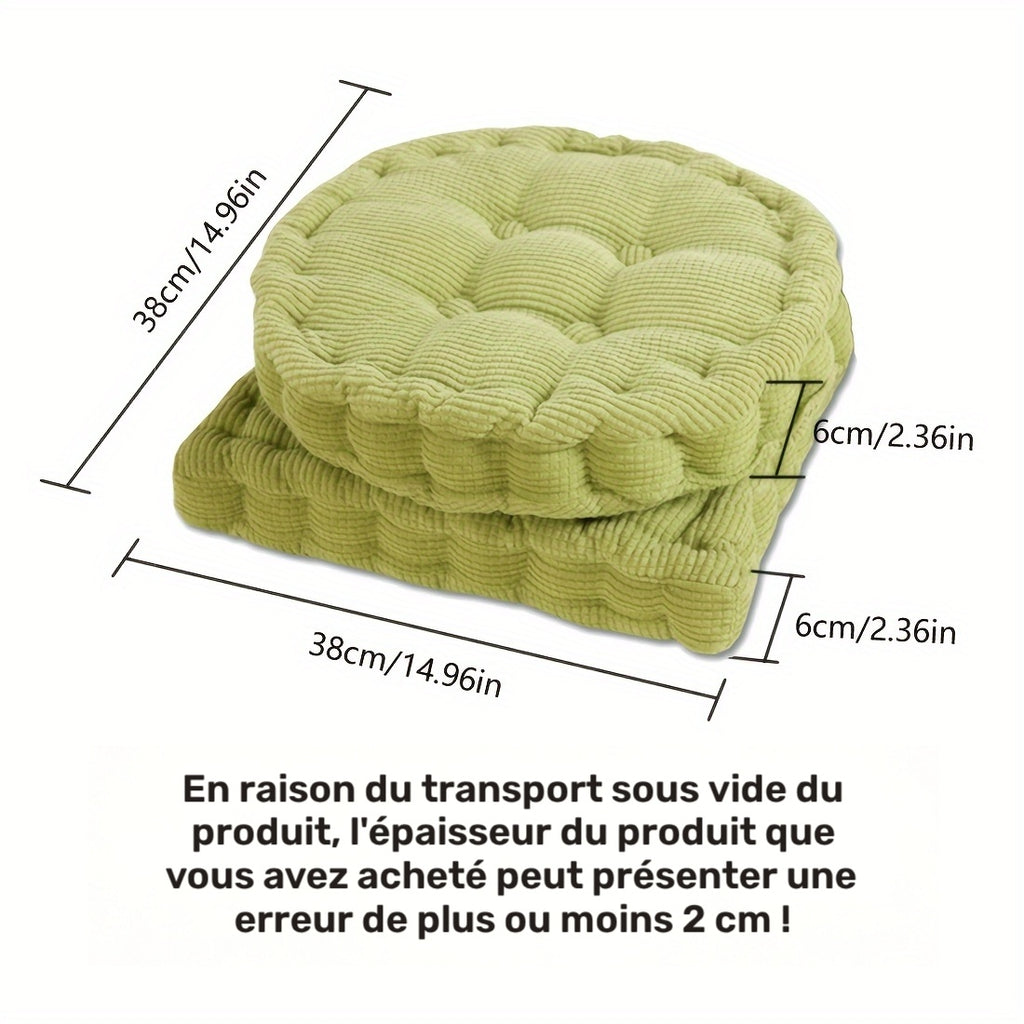Coussin de chaise épais en maille côtelée maïs — vue 12