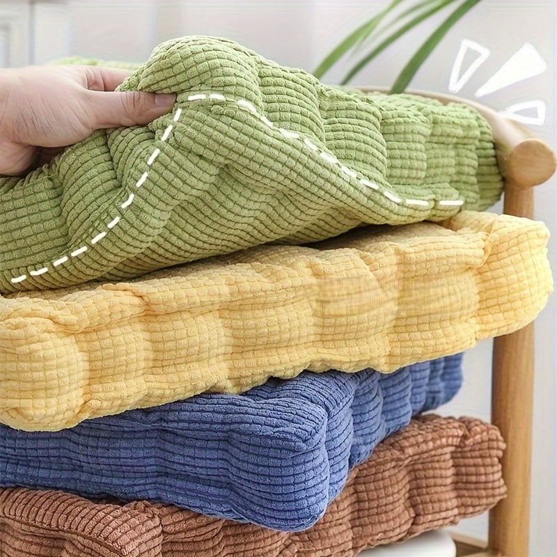 Coussin de chaise épais en maille côtelée maïs — vue 5
