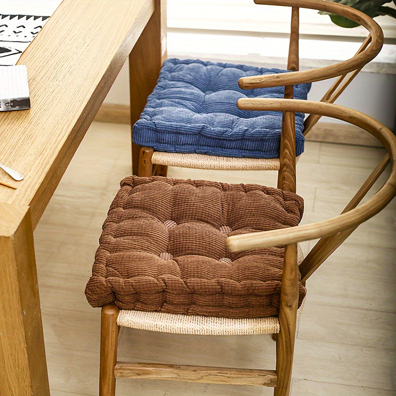 Coussin de chaise épais en maille côtelée maïs — vue 7