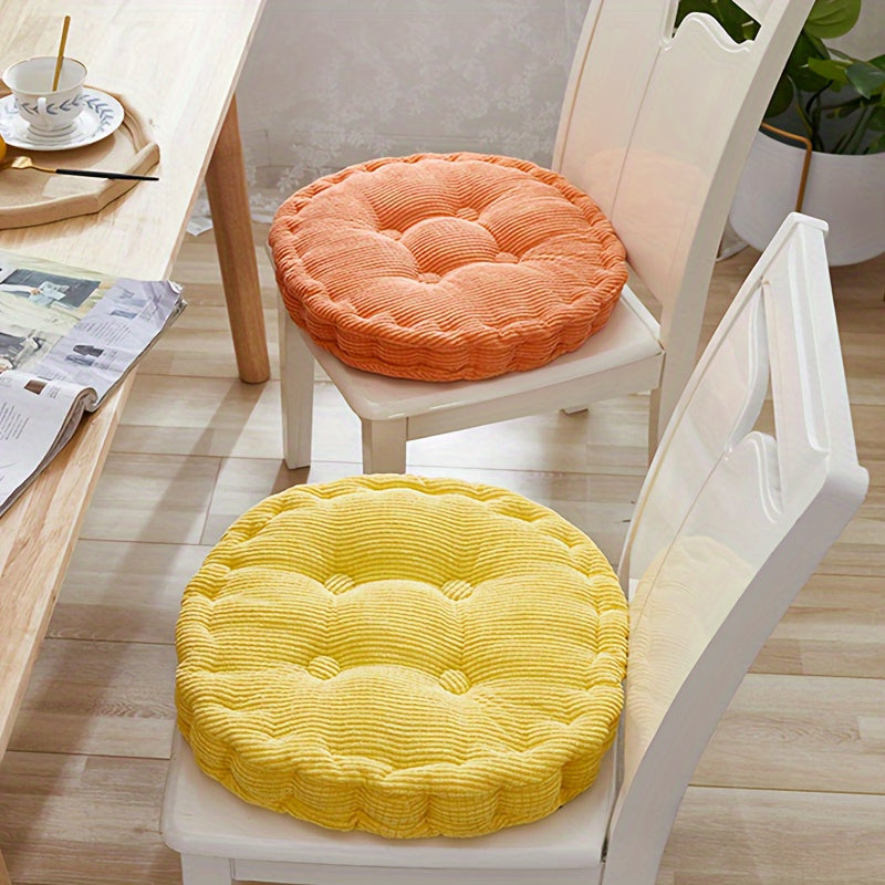 Coussin de chaise épais en maille côtelée maïs — vue 8