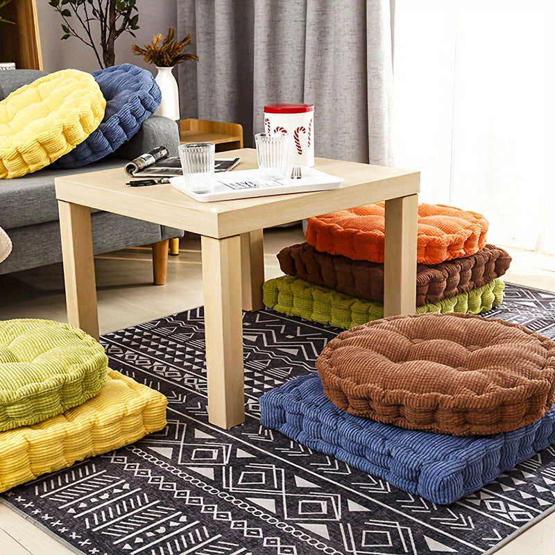 Coussin de chaise épais en maille côtelée maïs — vue 9