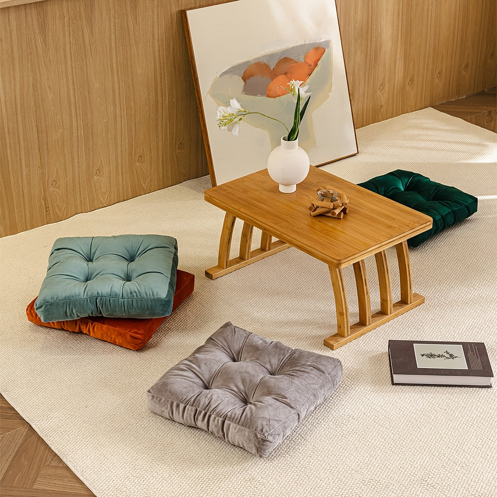 Coussin de chaise épais en velours 45 x 45 cm, sept teintes