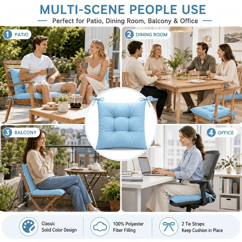 Coussin de chaise d'extérieur carré capitonné — vue 7