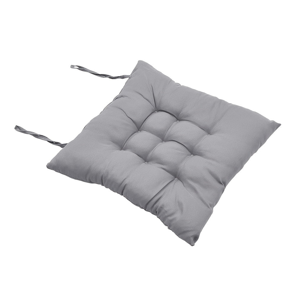 Coussin de chaise gris 40x40 cm, 5 cm, lot de 4 capitonnés
