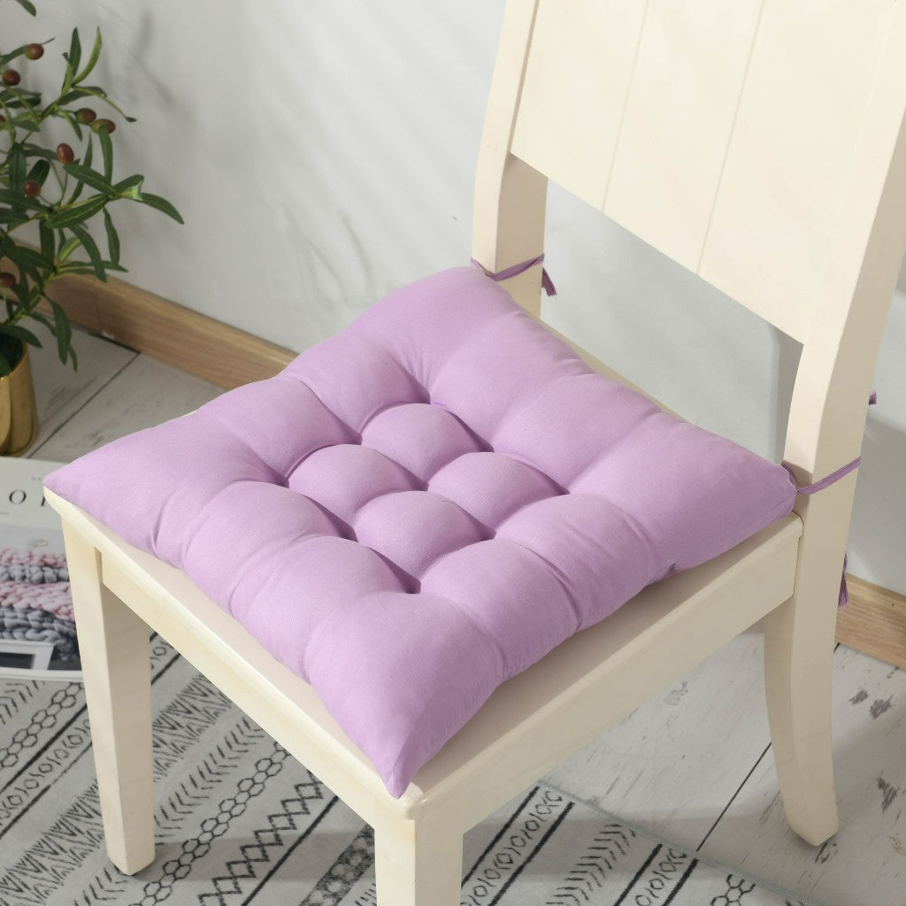 Coussin de chaise gris à rubans plats, lot de 4 en 40 cm
