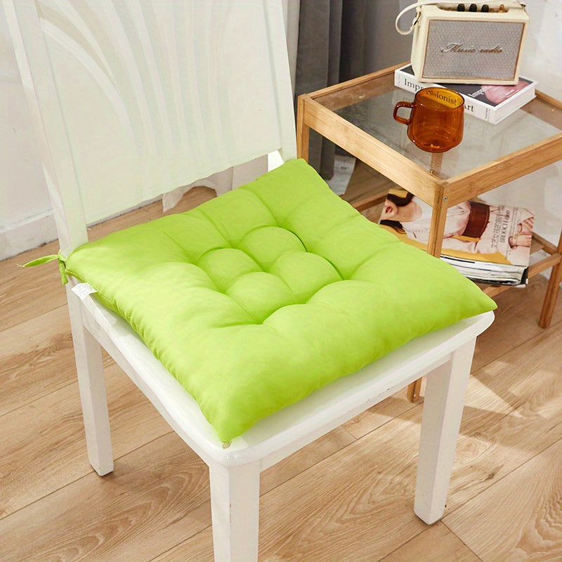 Coussin de chaise gris à rubans plats, lot de 4 en 40 cm