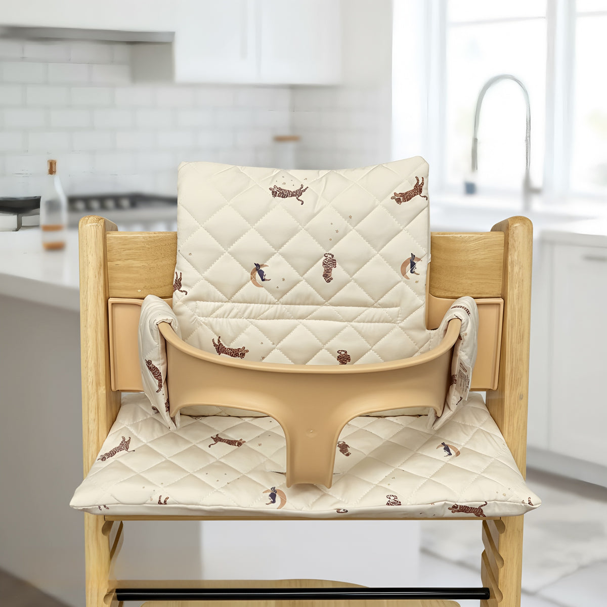 Coussin de chaise haute 2 pièces pour chaise évolutive bois — vue 11 Image
