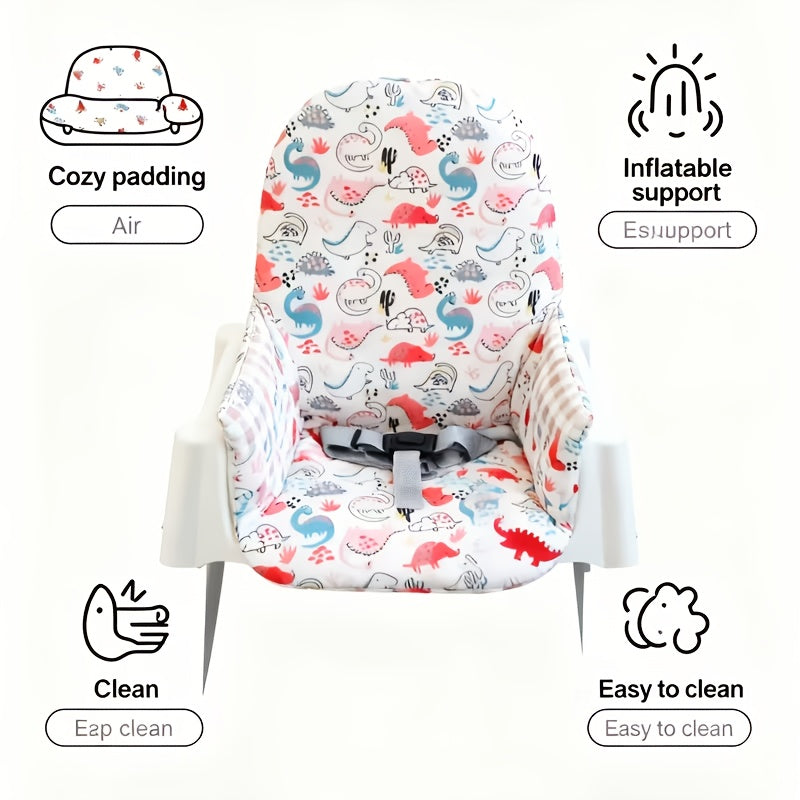 Coussin de chaise haute bébé, assise et dossier, 3 motifs