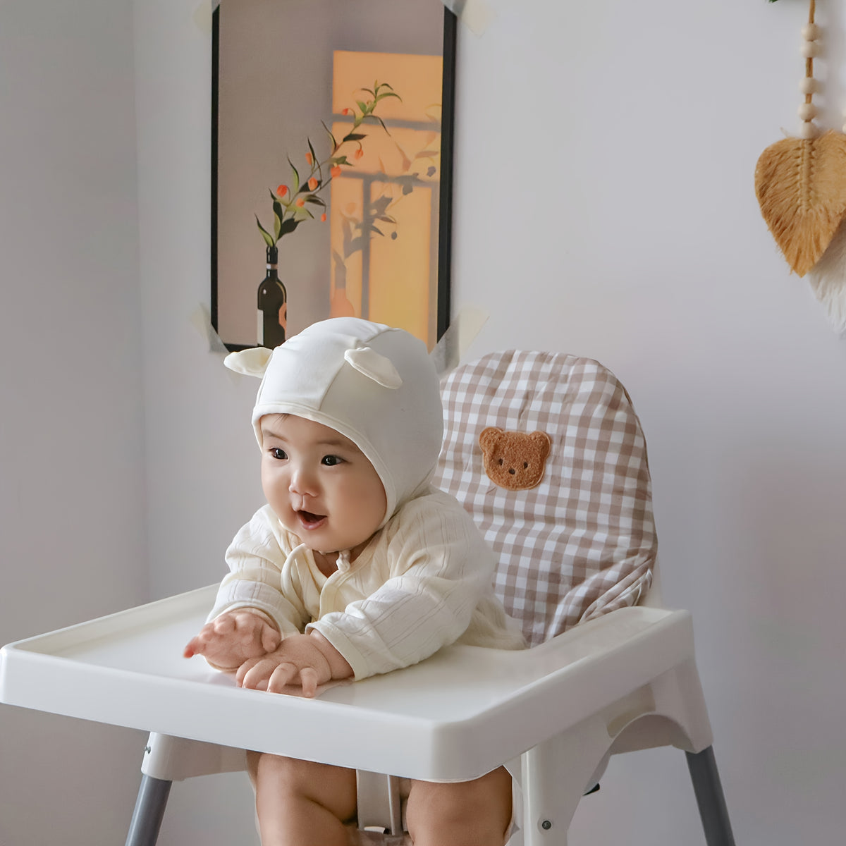 Coussin de chaise haute bébé en lot de 2 décors au choix