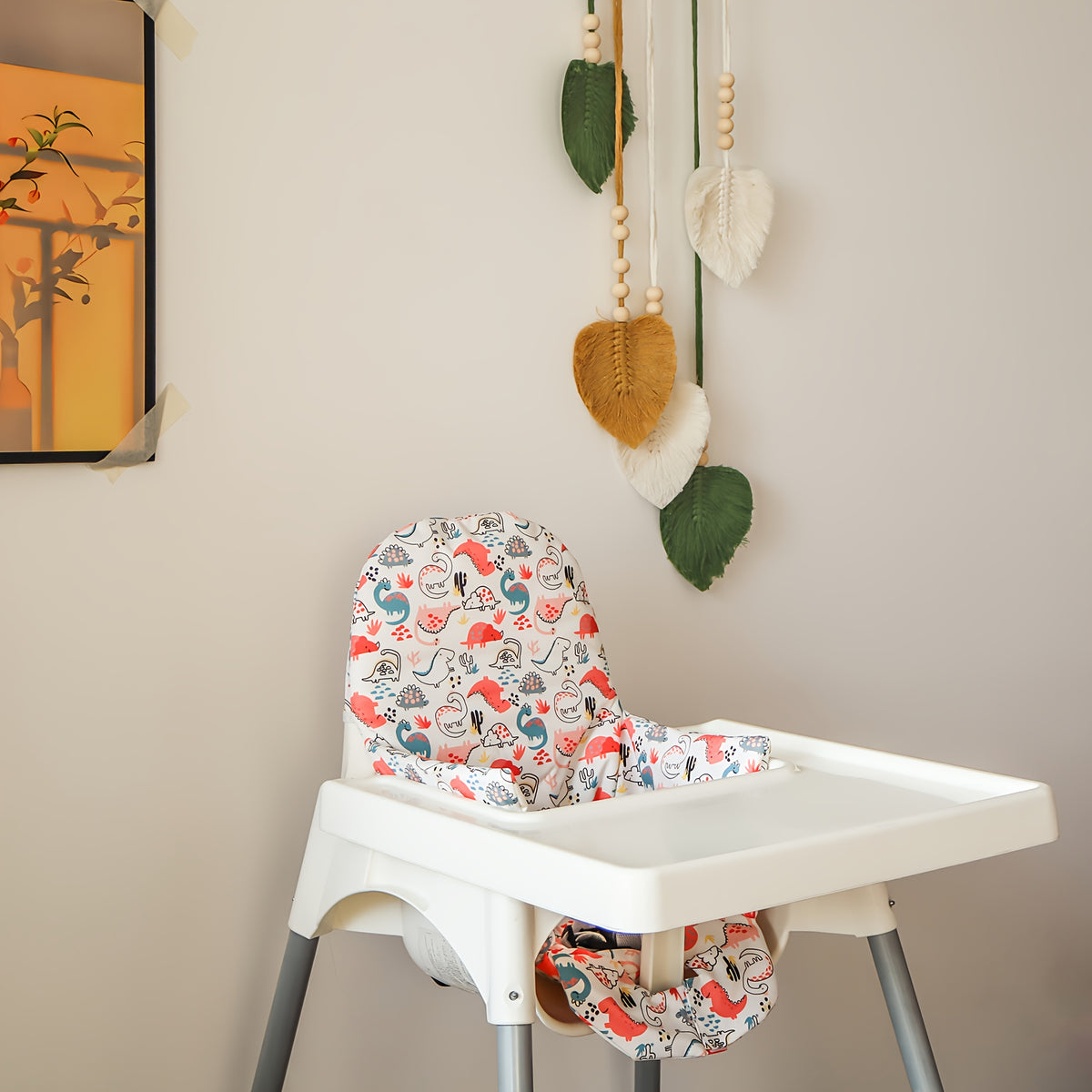 Coussin de chaise haute bébé en lot de 2 décors au choix