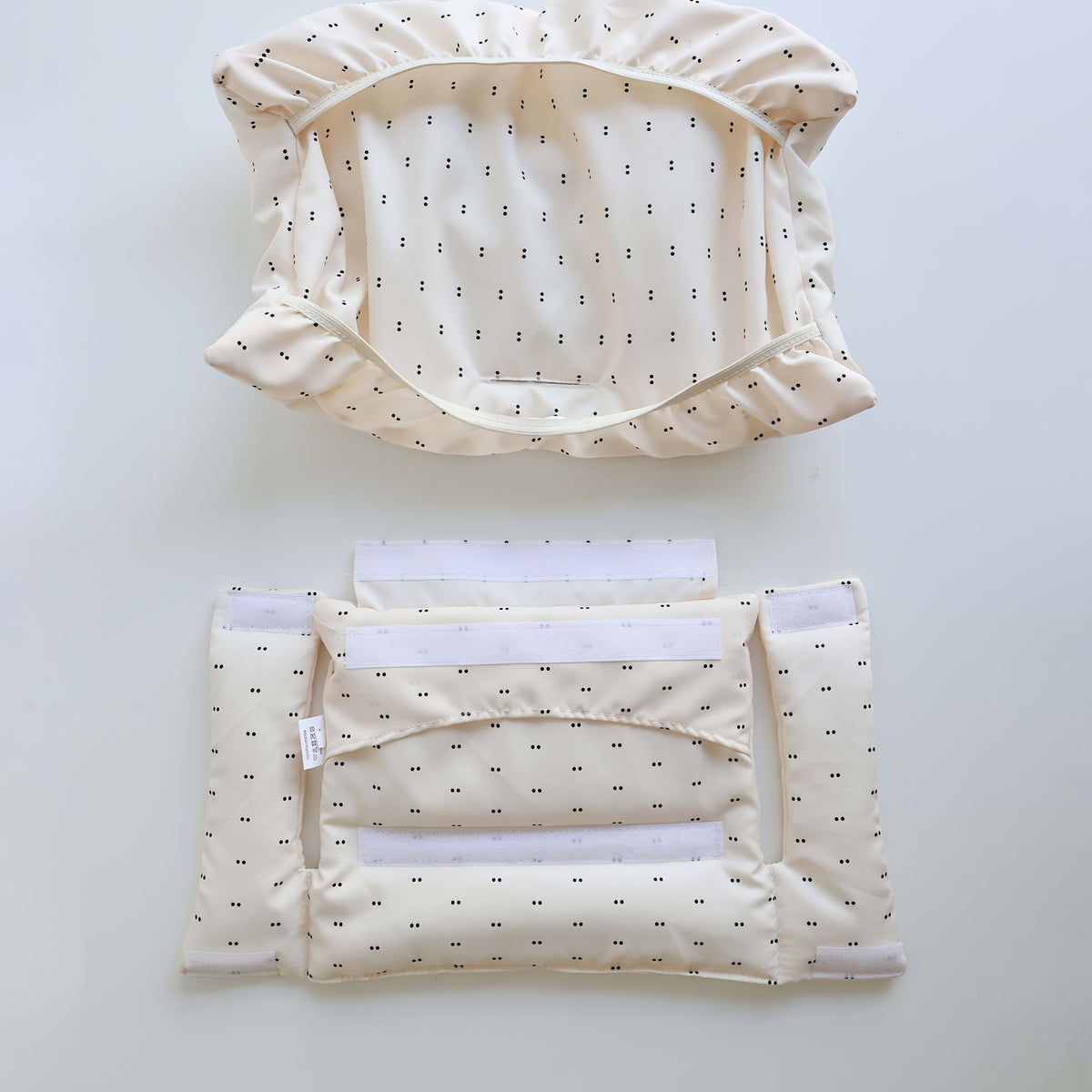 Coussin de chaise haute en bois : 2 pièces, 4 imprimés doux