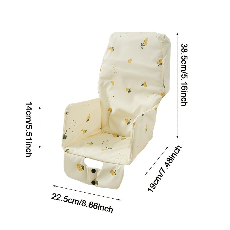 Coussin de chaise haute à boutons-pression, 4 imprimés fruits