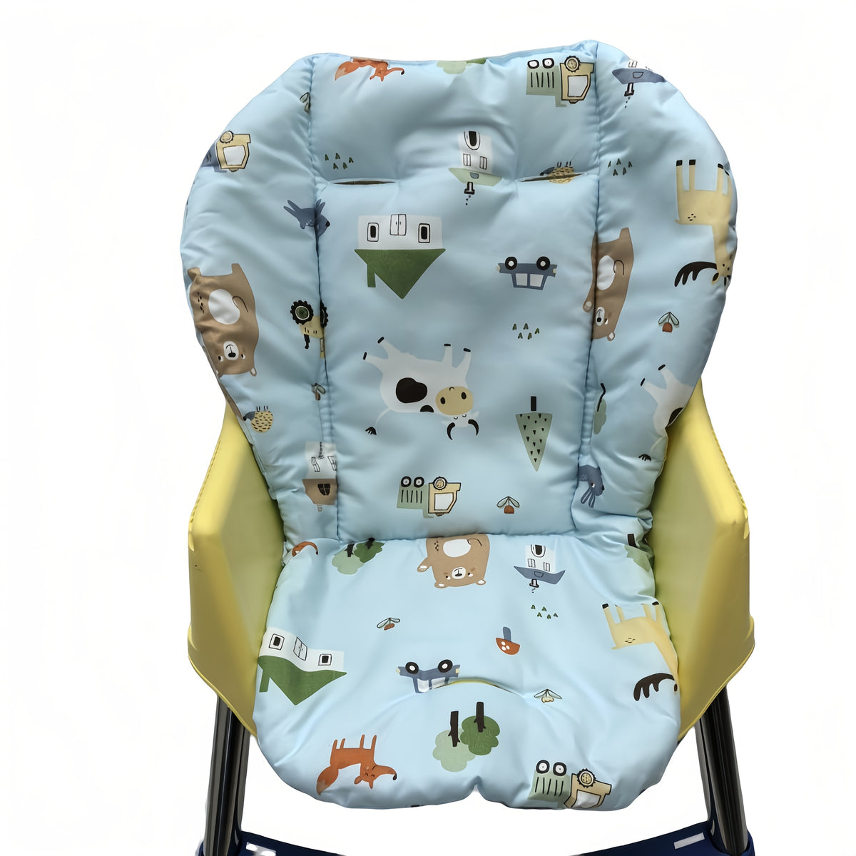 Coussin de chaise haute épais 63 x 45 cm, imprimé animaux